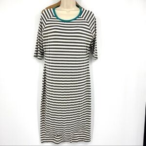 Brickyard Buffalo striped cotton shirt dress L
